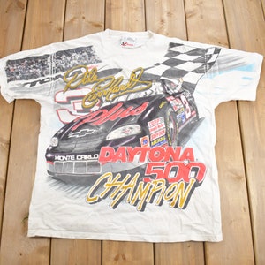 Vintage 1998 Dale Earnhardt All Over Print NASCAR T-Shirt / Made In USA / NASCAR Racing / 90s Streetwear / Chase Racewear / Heavy Weight