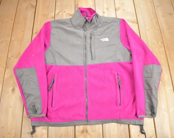Vintage 1990s The North Face Women's Pink Denali Fleece Jacket / Jacket Liner / 90s Sweater / Streetwear / Outdoorsman / Color Block