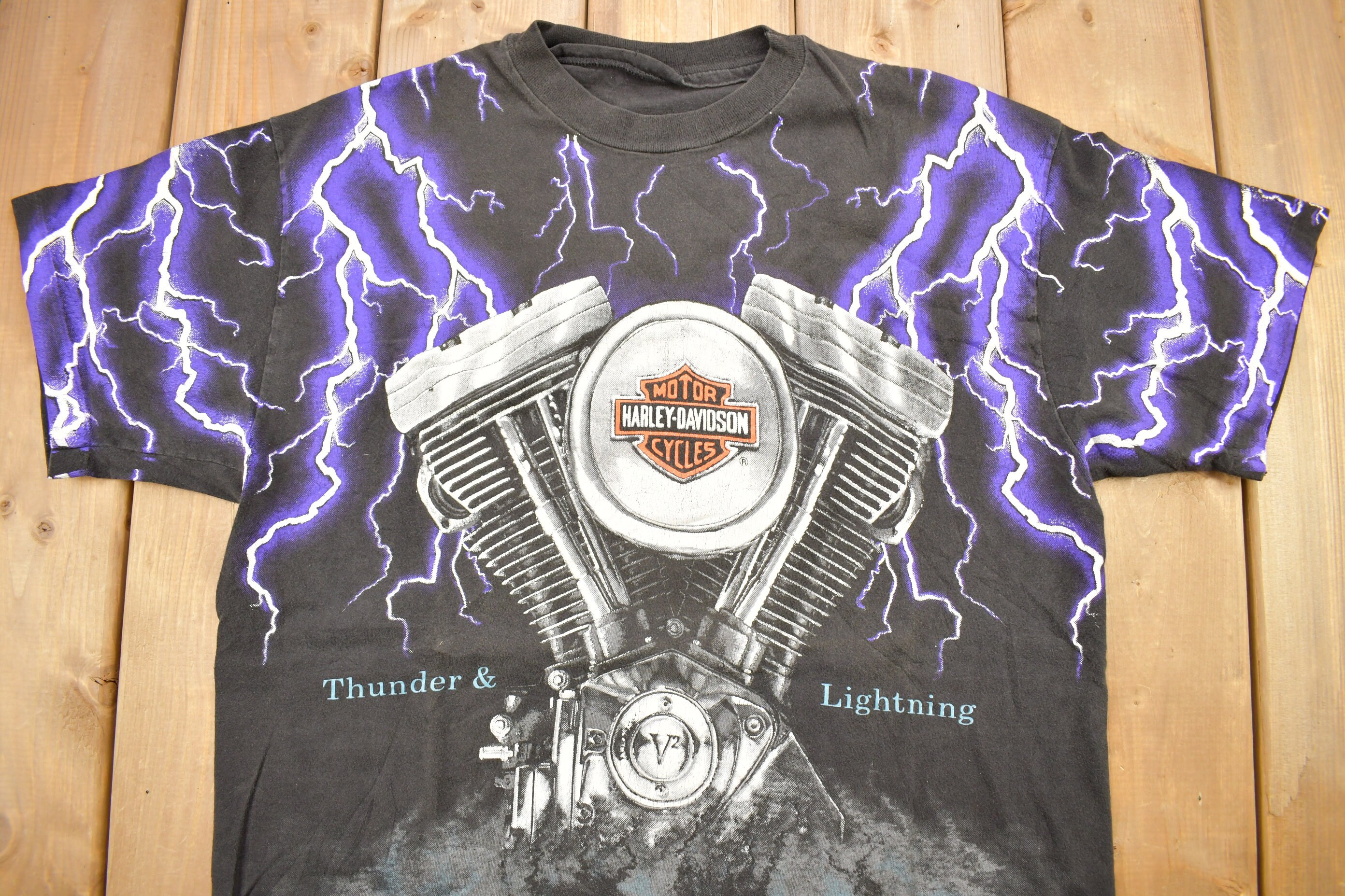Vintage 1992 Harley Davidson Motorcycles Thunder & Lightning