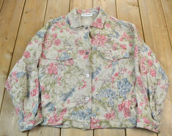 Vintage 1990s Floral Anne Klein Jacket