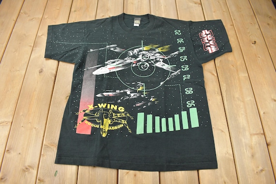 Vintage 1996 Star Wars X-wing Rogue Squadron All Over Print 