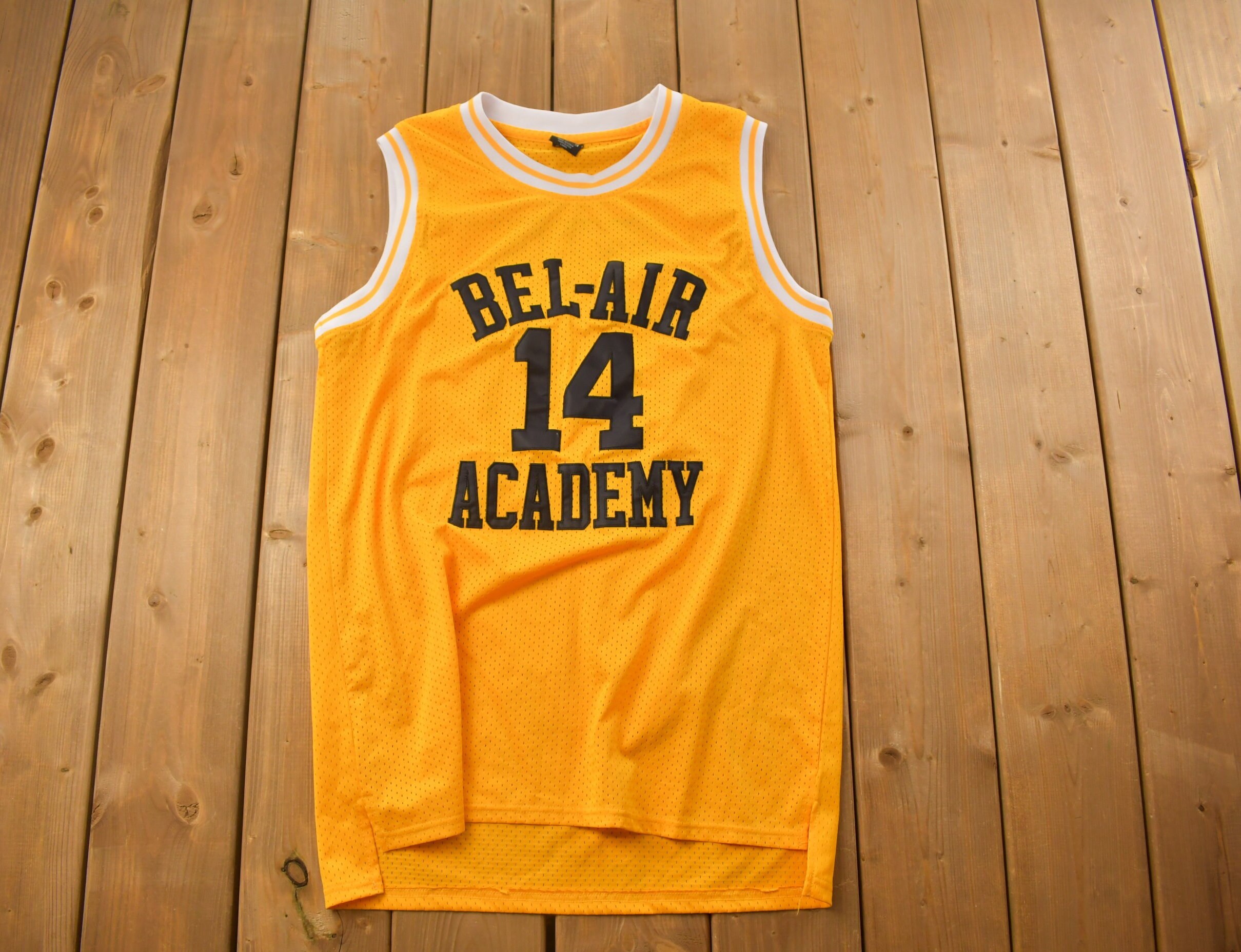 AFLGO Bel Air #14 Fresh Prince Academy Jersey 90S Hip Hop  Party Clothing (Small, Yellow) : Clothing, Shoes & Jewelry
