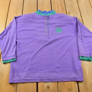 Vintage 1980-tals Clix polotröja med henleykrage / 90-tals tröja / souvenir / athleisure / streetwear / 90-tals tröja med färgblock / 90-tals SJB