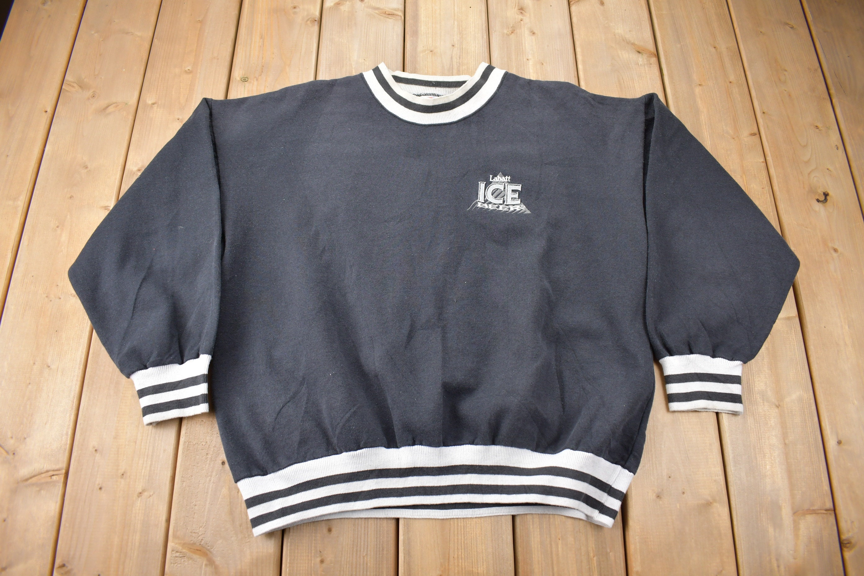 Vintergön Rabatt Vintage 1990s Labatt Ice Beer Crewneck Sweatshirt / 90s Crewneck / Made ...