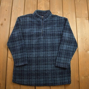 Vintage 1990s Jessica Roberts Fuzzy Fleece Sweater / Outdoorsman / 90s Sweater / Streetwear / Hiking / Fleece Zip up / Made In USA