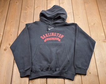 Vintage 1990s Nike Mid Swoosh Hoodie / Vintage Nike / Middle Swoosh Sweater / Darlington Redbirds Print / Athletic Pull Over / Made In USA