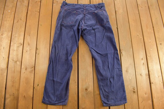 Vintage 1970s Blue Trouser Pants Size 38 X 31 / A… - image 2