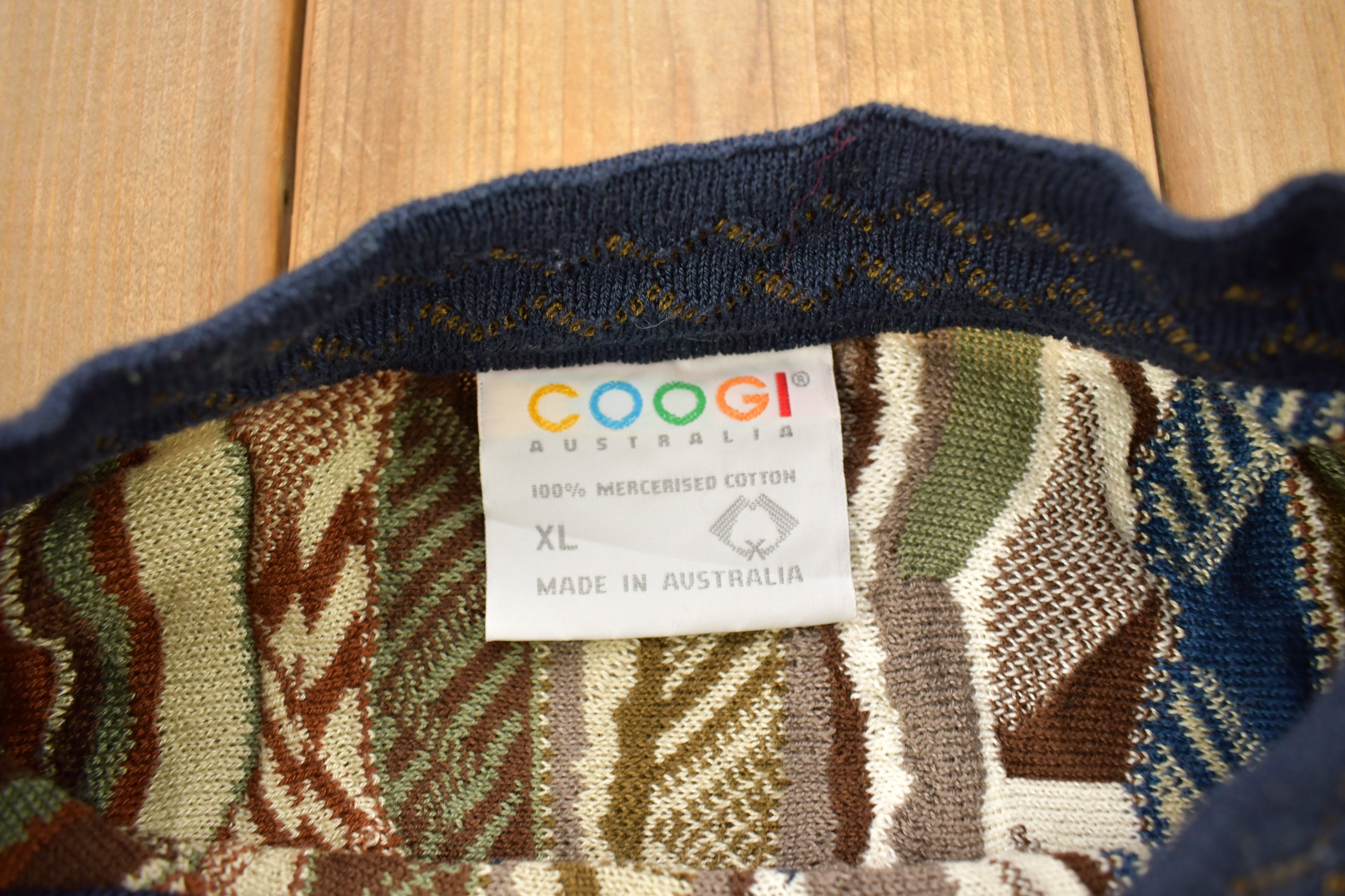 Vintage 1990s Coogi Australia 3D Colored Cable Knit Crewneck