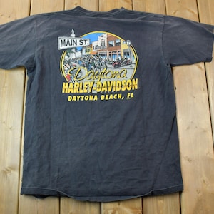 Vintage 1990s Daytona Beach Harley Davidson Motorcycles Graphic T-Shirt / Vintage T Shirt / Streetwear / Graphic Tee / Single Stitch /