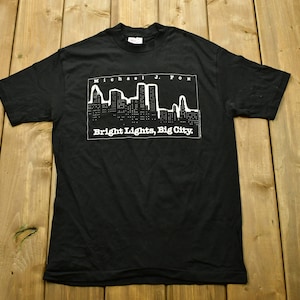 Vintage 1988 Bright Lights Big City New York T-Shirt / Single Stitch / Made In USA / Graphic / 80s / 90s / Streetwear / Retro Style