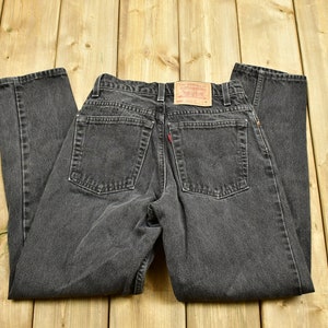 Vintage 1990s Levi&#39;s 550 Blank Tab Jeans Size 9 / 90s Denim / Relaxed Fit / Vintage Denim / Tapered Leg / Made In USA / Vintage Levi&#39;s