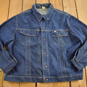Vintage 1980s GWG Western Denim Jean Jacket / Vintage Denim / Streetwear / Made in Canada / Fall Jacket / 80s Denim / Dark Wash