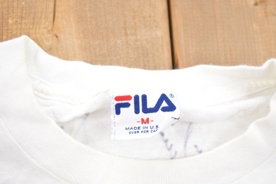 Vintage 1990s Fila Volleyball Graphic T-Shirt / G… - image 4