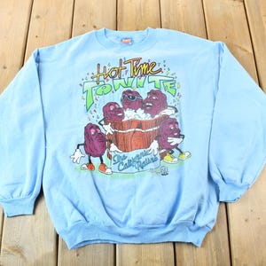 Vintage 1980s The California Raisins Graphic Crewneck / Vintage Music Sweatshirt / Made In USA / Pullover