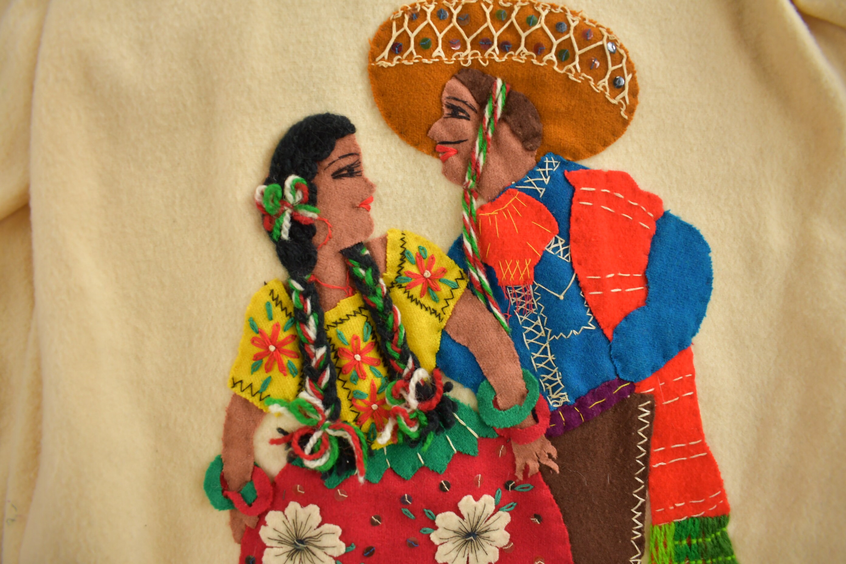 Vintage 1950s La Mexicana Mexican Embroidered Jacket / True