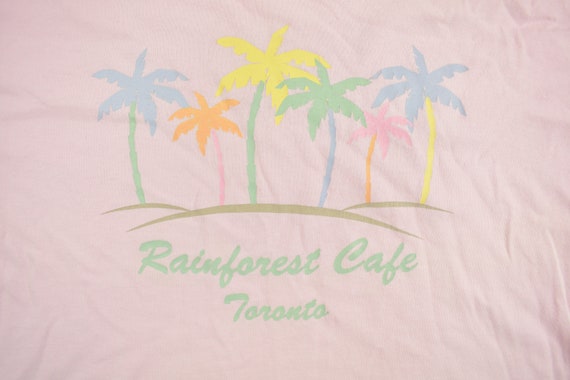 Vintage 1990s Rainforest Cafe Toronto Graphic T S… - image 3