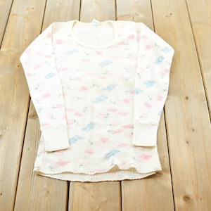 Vintage Floral Thermal Shirt - Etsy