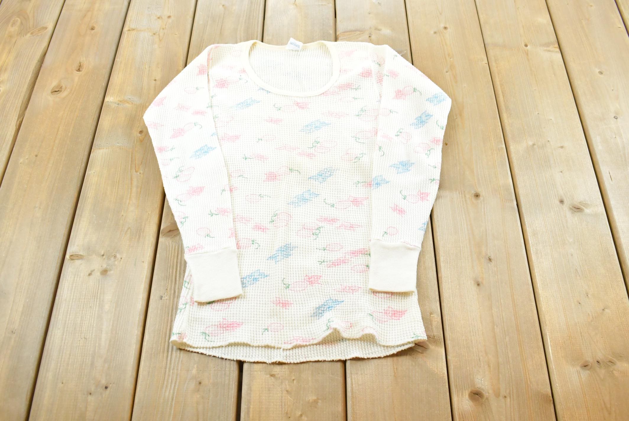 Vintage Floral Thermal Shirt - Etsy