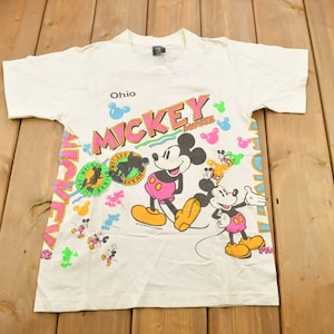 ヴィンテージ 1990年代 ミッキーマウス オハイオ オールオーバープリント Tシャツ / シングルステッチ / ヴィンテージ ミッキーマウス / アメリカ製 / 90年代 ディズニー Tシャツ