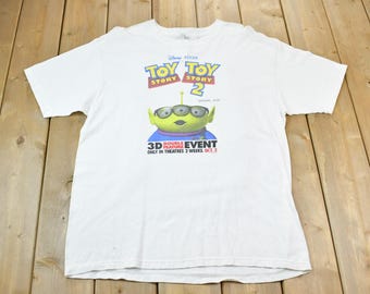 Vintage 1999 Toy Story 2 Movie Promo Graphic T-Shirt / Vintage Cartoon Shirt / Toy Story Promo / Size XL