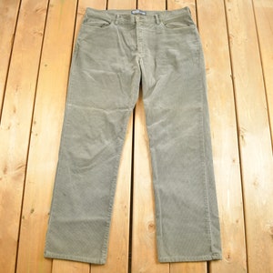 Vintage 1990s Grey Polo By Ralph Lauren Corduroy Pants Size 40 x 31.5 / American Vintage / Streetwear Fashion / Casual / Cords / Polo Ralph