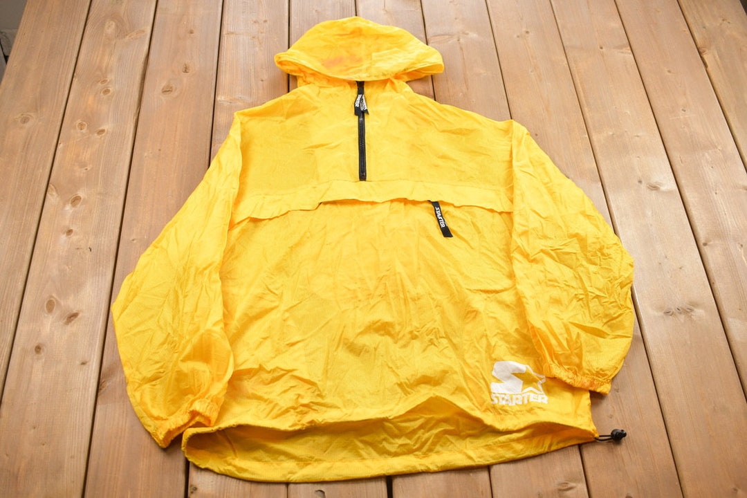 Vintage 1990s Yellow Starter Windbreaker Jacket / Streetwear