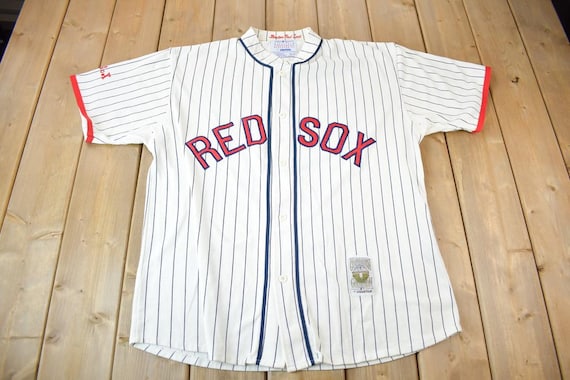 Vintage 1990s Boston Red Sox MLB Pin Stripe Cooperstown Collection Starter Baseball Jersey Size XL Etsy