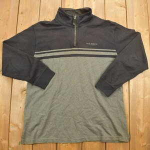 Vintage 1990s Polo Jeans Quarter Zip Sweatshirt / 90s Crewneck / Essential / Streetwear / 90s / Vintage Polo / Color Block