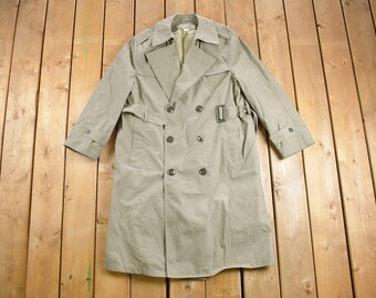Vintage 1990er Jahre DSCP Militär Trenchcoat / Militärjacke / Vintage Army / Streetwear Fashion / Army Jacket / Long Jacket