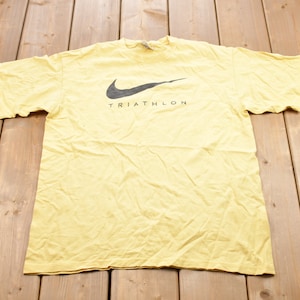 Vintage 1990s Nike Triathlon Graphic T-Shirt / Graphic / 80s / 90s / Streetwear / Retro Style / Nike Swoosh / Nike Tee
