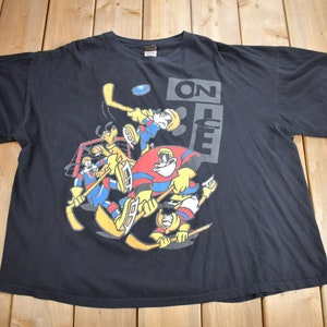 ヴィンテージ 1990年代 ディズニー オン アイス ホッケー カートゥーン Tシャツ / シングルステッチ / ミッキー アンリミテッド / アメリカ製 / 90年代 ディズニー Tシャツ