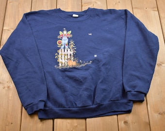 Vintage 1990s Halloween Crewneck Sweatshirt / 90s Crewneck / Souvenir / Athleisure / Streetwear / Vintage Halloween