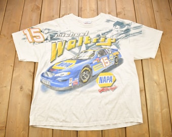 Vintage 1996 Michael Waltrip Heltryck Napa NASCAR Racing T-shirt / Racing Tee / 90-tals Streetwear / Vintage Nascar