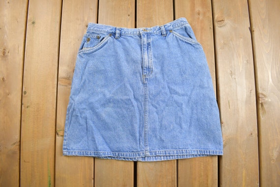 Vintage 1990s Liz Claiborne Denim Skirt Size 28 /… - image 1