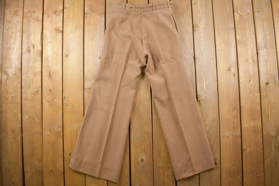 Vintage 1970s Right On Brown Flared-Leg Built-in … - image 2