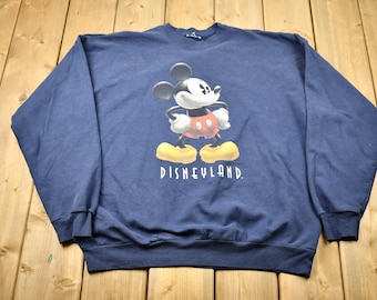 Vintage 1990-tals Disneyland Musse Pigg-tröja med grafisk design / Vintage-tröja / Vintage Disney / Musse Pigg / Vintage-tecknade serier