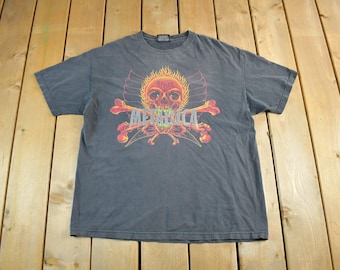Vintage 90's METALLICA Pushead Rebel Skull Yin Yang T-shirt Double
