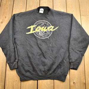 Vintage 1990s University of Iowa Collegiate Crewneck / Iowa Hawkeyes / NCAA Sweatshirt / Sportswear / Americana / Made In USA
