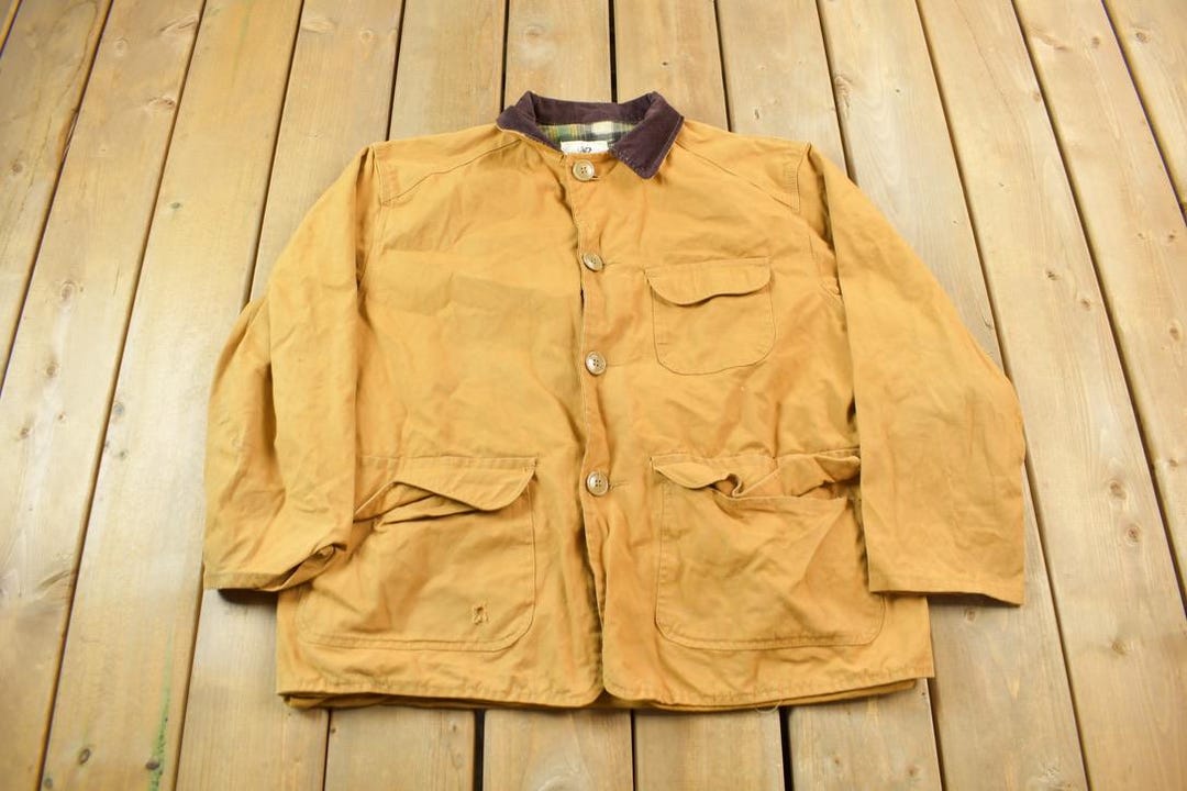 Vintage 1970s Black Sheep Brand Canvas Hunting Jacket / Made in