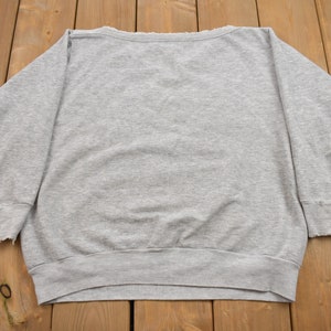 Vintage 1990s Blank Worn Distressed Crewneck Sweatshirt / 90s Crewneck / Made In USA / Essential / Streetwear / 90s Blank