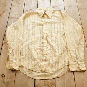 Vintage 1980s Studio One By Campus Striped Formal Casual Button Up Shirt