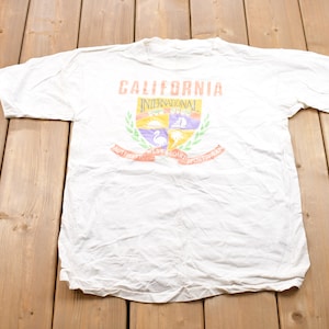 Vintage 1990s California International Graphic T-Shirt /  80s / 90s / Streetwear Fashion / Made In USA / Vacation Tee / Travel & Tourism