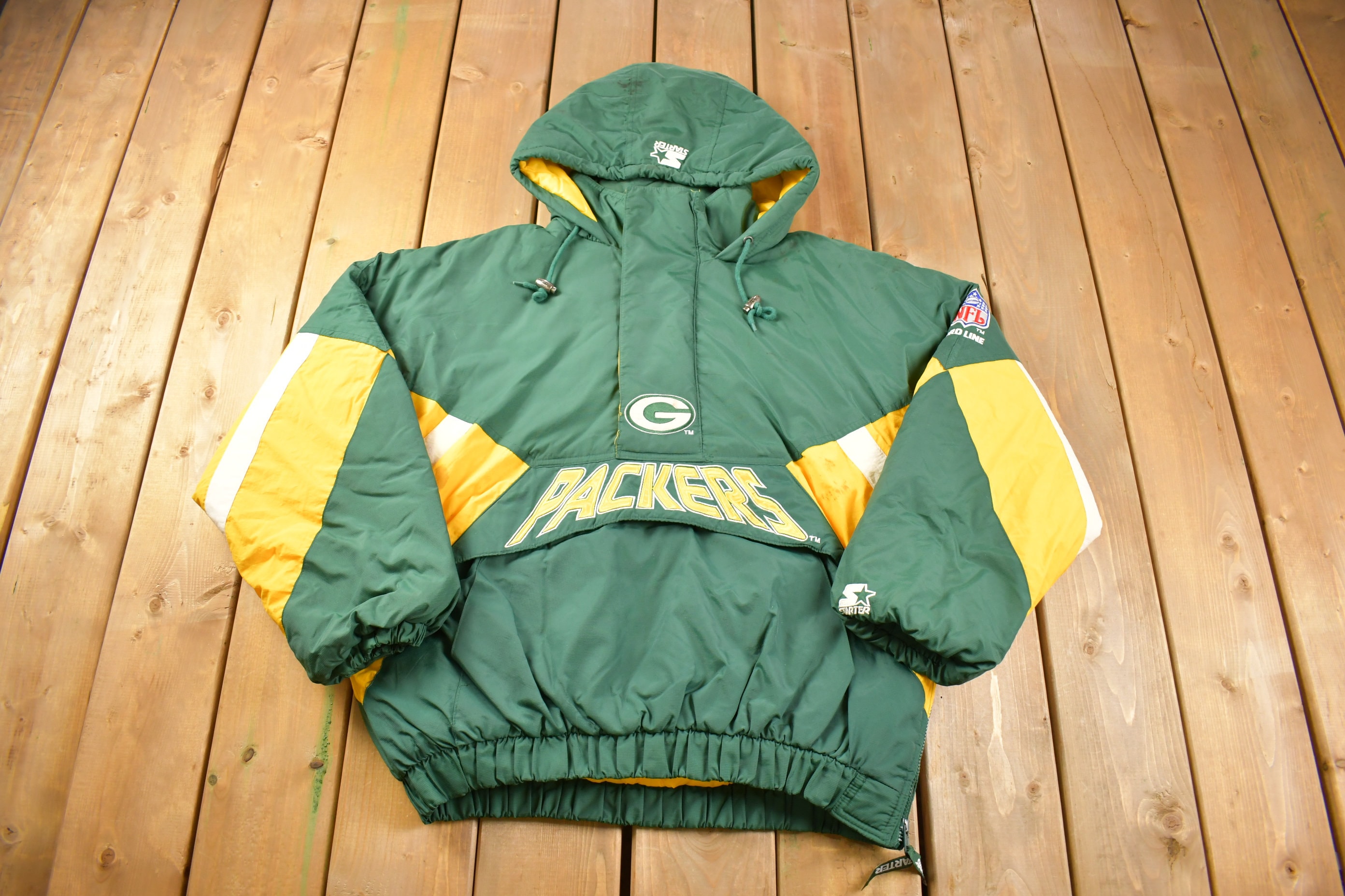 Vintage 1990s Green Bay Packers NFL Starter Pro Line Quarter Zip