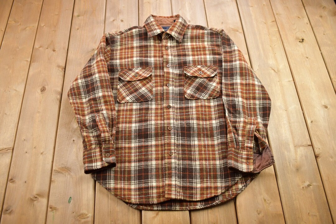 トップス 80s \"JC. Penney\" quilting flannel shirt 80s 
