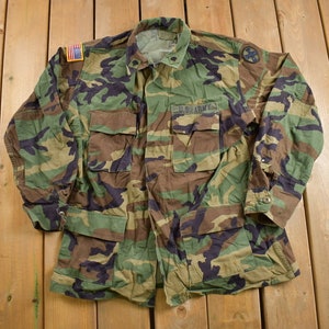 Vintage 1990s US Army Woodland Camo Military Field Jacket / US Army Green / Vintage Army / Militaria / Army Jacket