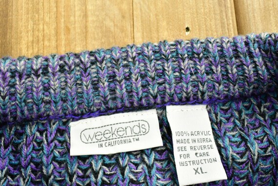 Vintage Weekends Colorful Knitted Sweater / Vinta… - image 3