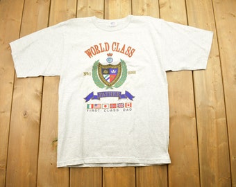 Vintage World Class Father Graphic T Shirt Mens L / Father