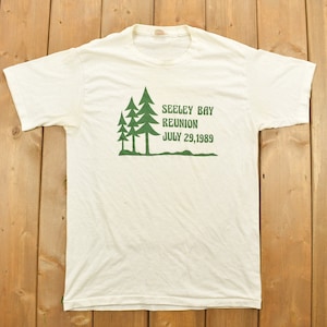 Vintage 1989 Seely Bay Reunion Souvenir T Shirt / Casual Wear / Stanfield's / Vacation Tee / Travel T Shirt / 80s / Single Stitch