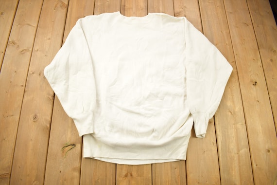 Vintage 1990s Blank White Champion Reverse Weave … - image 1