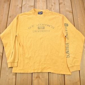 Vintage 1990s St Johns University Collegiate T-Shirt / NCAA Tee / Americana / Sportswear / Made In USA / Long Sleeve